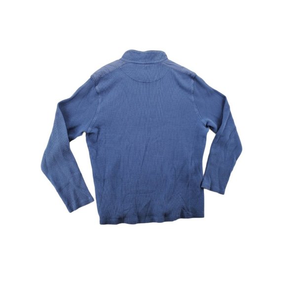 MICHAEL KORS Shirt Men's Long Sleeve Pullover 1/4 Zip Thermal Blue Size 2XL - Picture 7 of 10